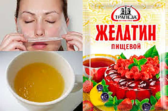 Маска для лица из желатина